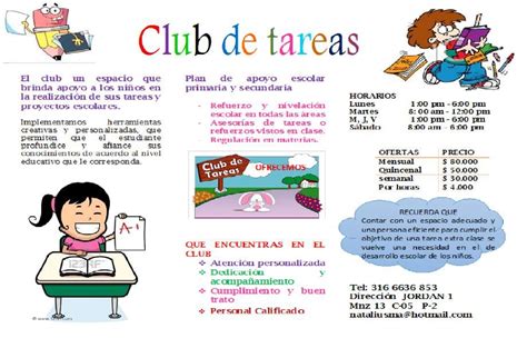 Club De Tareas En Ibagué Club De Tareas Tareas Carpetas De Escuela
