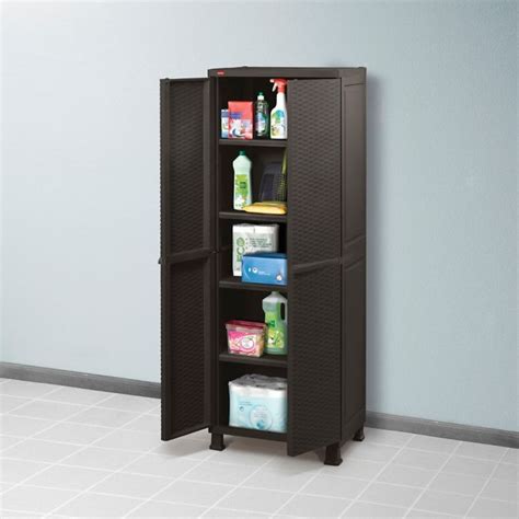 Keter© Tall Rattan Style 4 Shelf Polypropylene Utility Home Storage