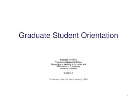 Ppt Graduate Student Orientation Powerpoint Presentation Free