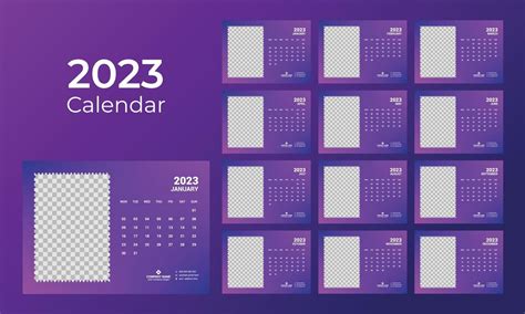 Desk Calendar 2023 13384592 Vector Art At Vecteezy