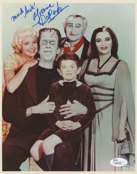 Yvonne Decarlo Signed The Munsters X Photo Inscribed Much Luck