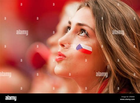 Czech Miss World 2011 Denisa Domanska Watches Match Russia Vs Czech