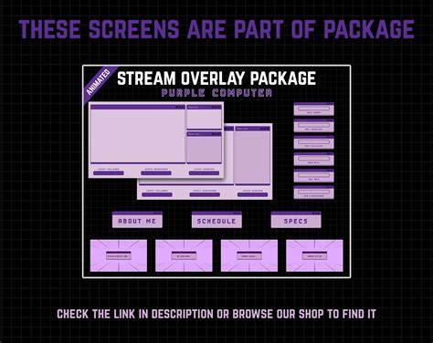 Animated Intermission Screens For Twitch Streaming Purple Etsy