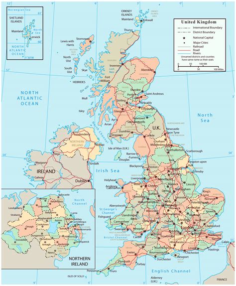 large detailed political and administrative map of united kingdom with sexiz pix