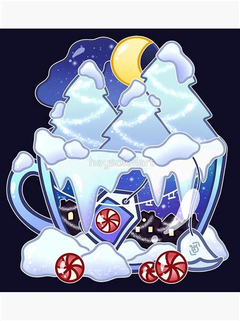 Winter Wonderland Peppermint Tea Poster By Heysoleilart Redbubble