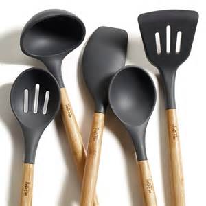 kitchen silicone utensil bamboo eco friendly gray pc portofino utensils gadgets