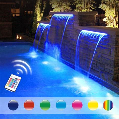 Underwater Fountain Spillway Acrylic Material Swim Spa Pool Rgb Color