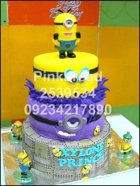 Wrap the cake layers for the minion in saran wrap and freeze until ready to use. Three Tier Minion Cake | Cake, Minion cake, Cupcake cakes
