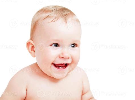 Cute Happy Baby Laughing On White 9367503 Stock Photo At Vecteezy