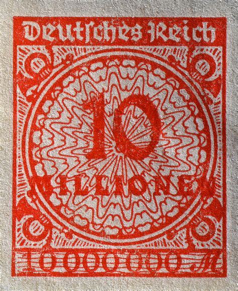 1923 Ten Million Mark German Stamp Photograph By Bill Owen