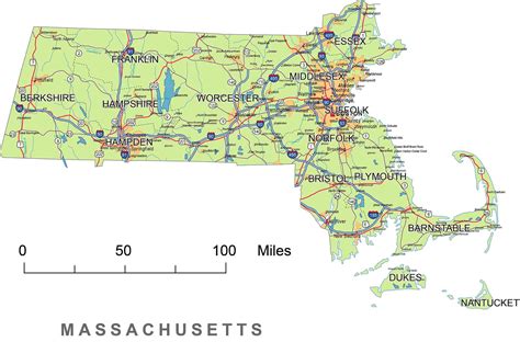 Preview Of Massachusetts State Vector Road Map Lossless Free Nude