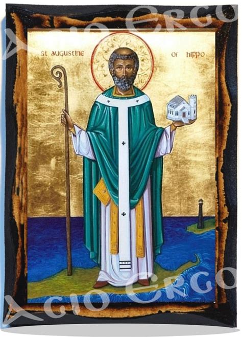 Saint Augustine Of Hippo Bishop Of Hippo Regius Icon On Wood Etsy Uk
