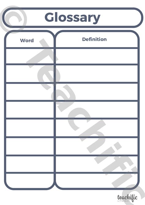 Free Glossary Template Download For Wordexcelpowerpoi