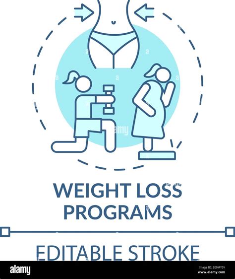 Weight Loss Programs Concept Icon Stock Vector Image And Art Alamy