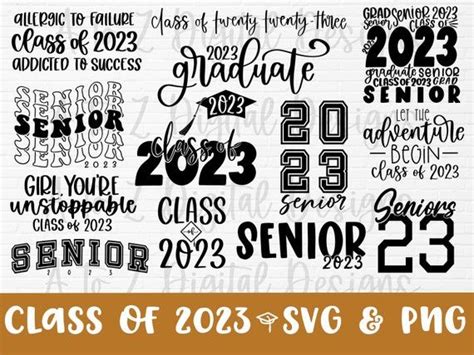 Class Of 2023 Svg Bundle Hand Lettered Senior 2023 Svg Etsy In 2022