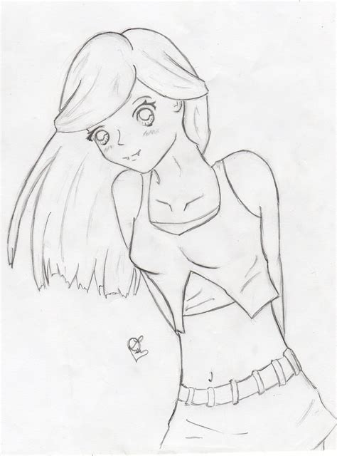 Female Full Body Anime Character Drawing Anime Wallpa