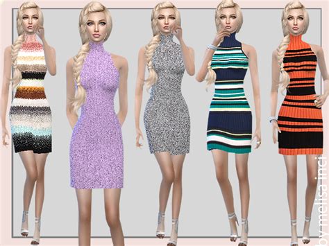 The Sims Resource Stripe Bodycon Dress