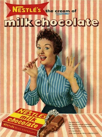 Nestle The Cream Of Milk Chocolate Mad Men Art Vintage Ad Art