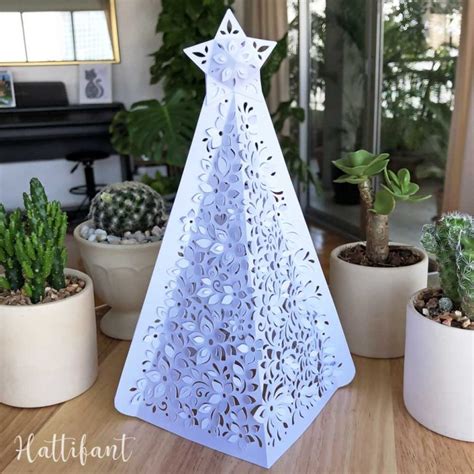 Paper Cut 3d Christmas Tree Luminary Hattifant
