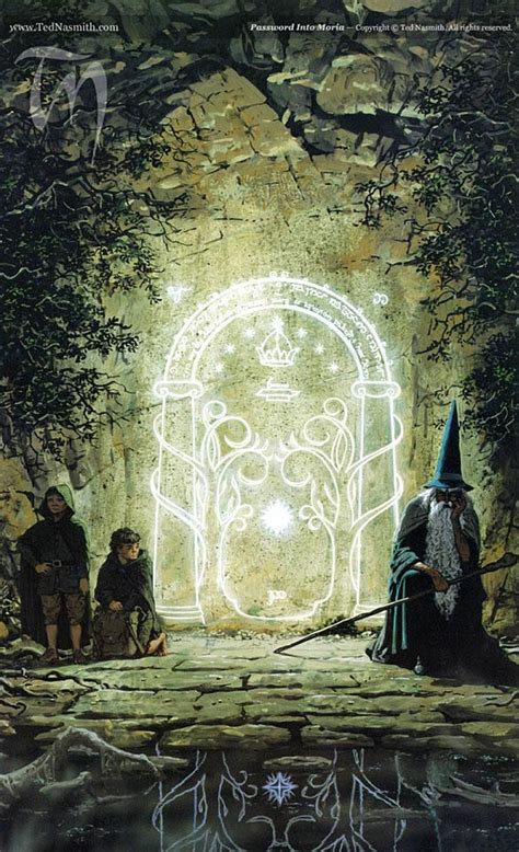 Password Into Moria Lotr Art Lord Of The Rings Tolkien