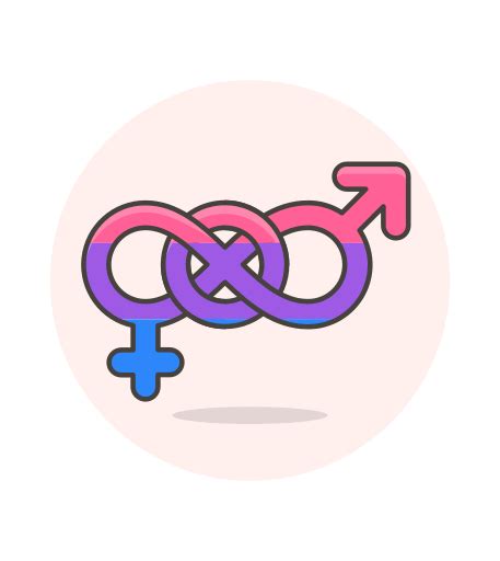 Bisexual Sign Icon In Lgbt Illustrations