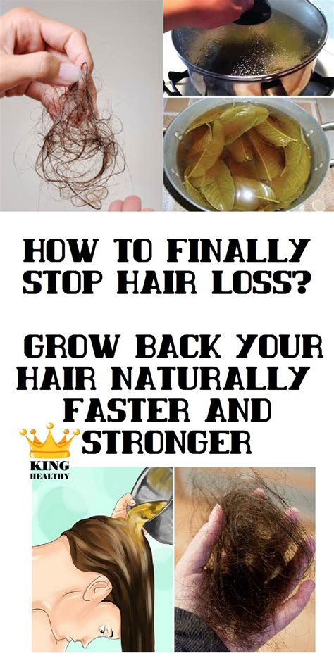 How To Finally Stop Hair Loss Grow Back Your Hair Naturally Faster