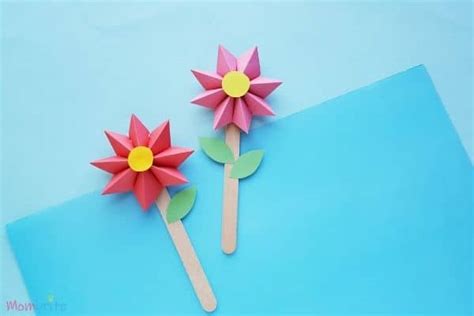 Pretty Paper Flower Craft For Kids Mombrite