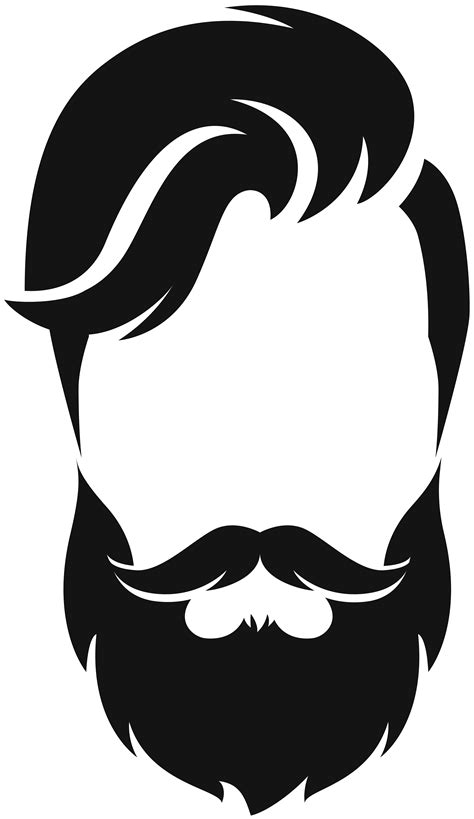 Silhouette Beard Moustache Clip Art Hair Style Png Download 4626