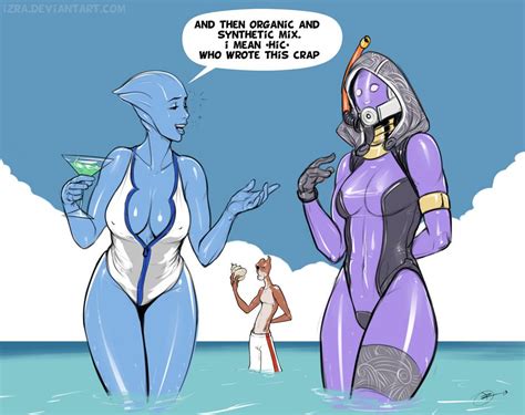 Liara And Tali Mass Effect Tali Mass Effect Funny Mass Effect Art