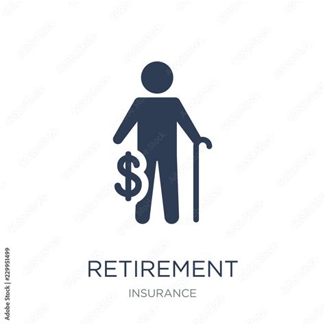 Retirement Icon Trendy Flat Vector Retirement Icon On White Background