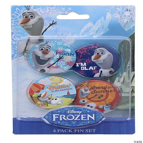 Disney Frozen Olaf 125 Inch Collectible Button Pins Set Of 4
