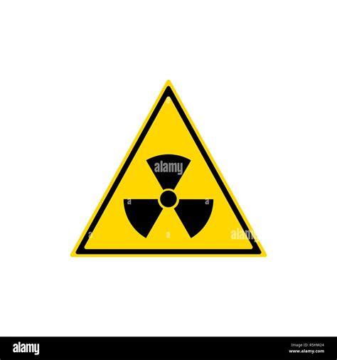 Radiation Warning Symbol Icon Vector Illustration Flat Stock Vector