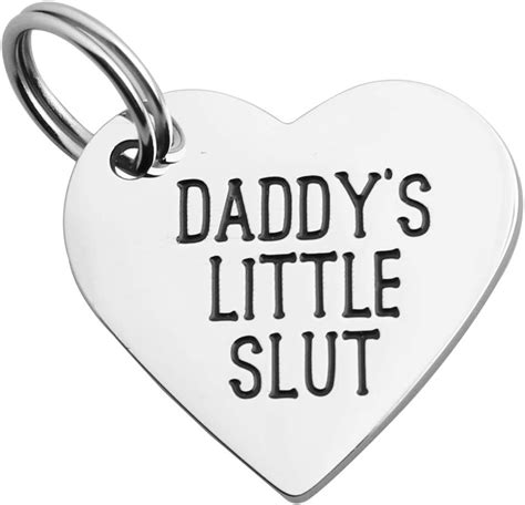 Lywjyb Birdgot Daddy S Little Slut Collar Charm Ddlg Tag Bdsm T Slut Choker Tag