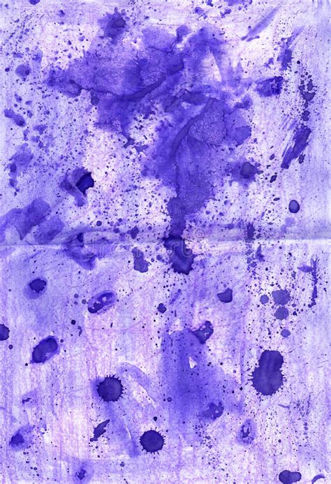 Art The Lilac Watercolor Ink Paint Blob Watercolour Splash Color Stock