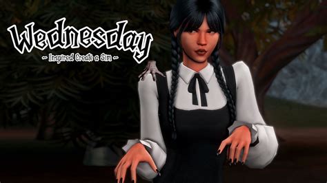 Wednesday Addams The Sims 4 Cas Cc Links Youtube