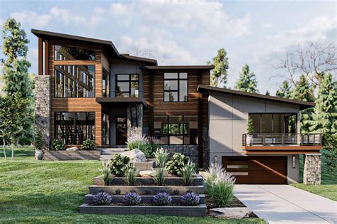 Plan 62965DJ Modern Mountain House Plan With 3 Living Levels For A