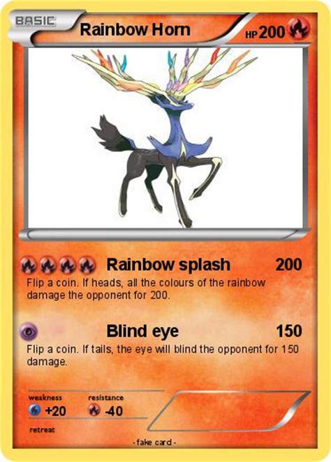 Facts about pokémon go move horn attack and which pokémon make horn attack move. Pokémon Rainbow Horn - Rainbow splash - My Pokemon Card