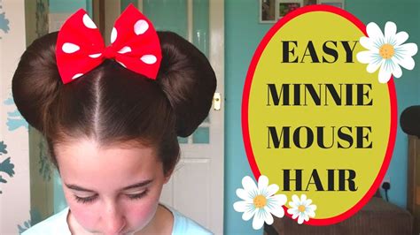 Easy Minnie Mouse Ears Hairstyle Using Donuts Halloween Hairstyles