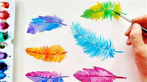 Watercolor Feathers Painting Ideas How To Paint Feathers For