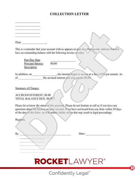 free collection letter template and faqs rocket lawyer