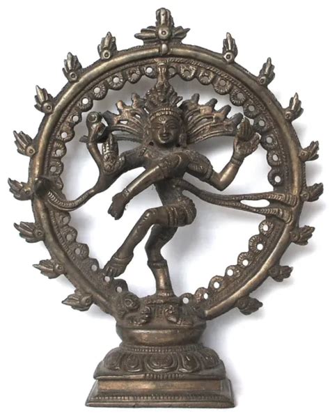 Bronze Brass Statue Lord Shiva Nataraja Hindu Goddess Dancing On Dwarf