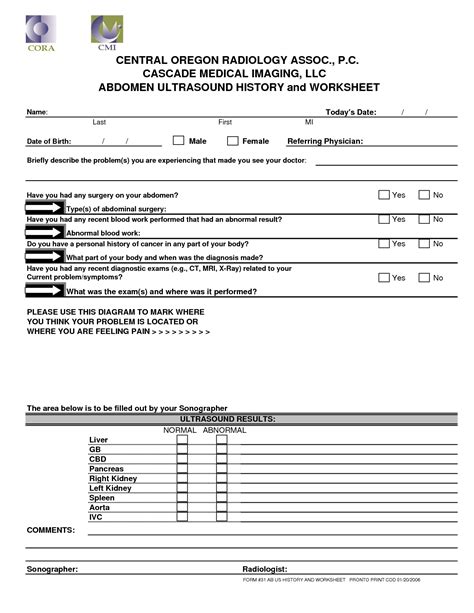 ️renal Artery Ultrasound Worksheet Free Download