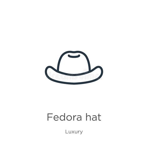 Fedora Hat Isolated Vector Icon Stock Illustrations 1406 Fedora Hat