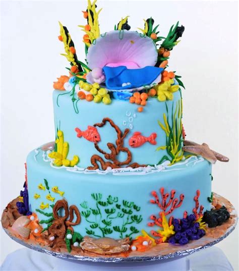 1208 Coral Reef Motif Pastry Palace Las Vegas Cakes Ocean Cakes