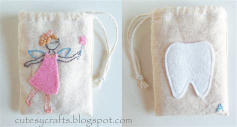 Muslin Tooth Fairy Bags Cutesy Crafts