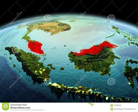 Malaysia On Planet Earth In Space Stock Photo Image Of Malaysia Asia