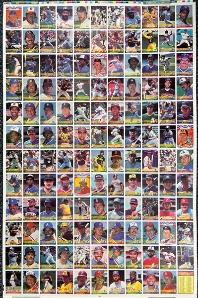 Lot Detail 1984 Donruss Baseball Uncut Card Sheet W 132 Cards