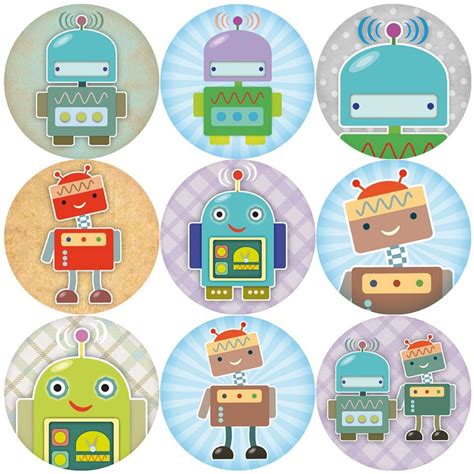 144 Robots Themed Teacher Reward Stickers Large Sticker Stocker