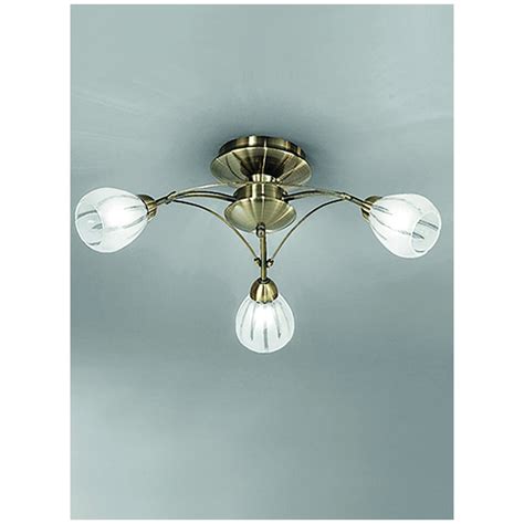Lighting company's home lighting that fits close to ceiling. Franklite Chloris Bronze Semi-flush Ceiling Light