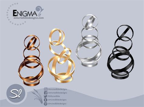 The Sims Resource Enigma Metal Sculpture Rings